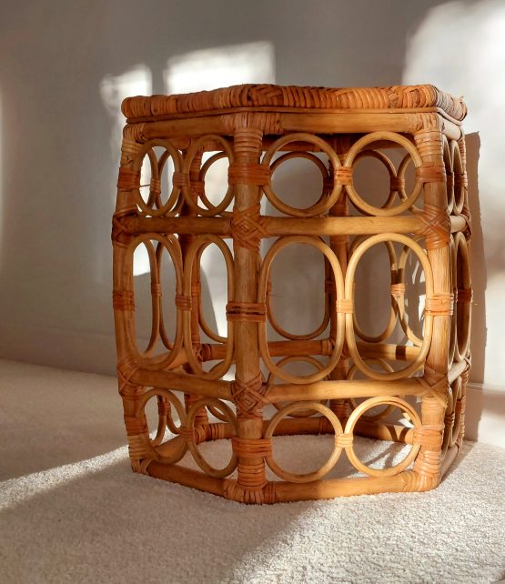 Rotan Bijzettafeltje Vintage