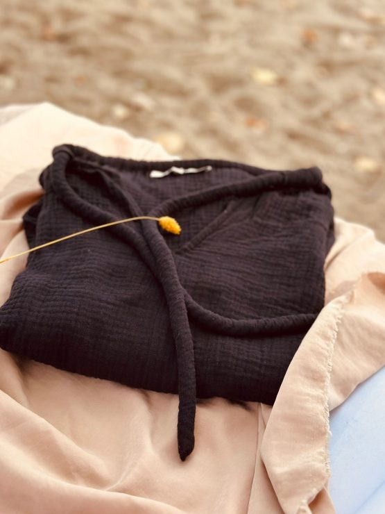 Duurzame Blouse Mousseline Zwart 1