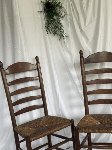 Rieten Stoelen Hout Vintage Japandi Wabi Sabi