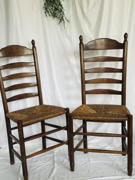 Rieten Stoelen Hout Vintage Japandi Wabi Sabi