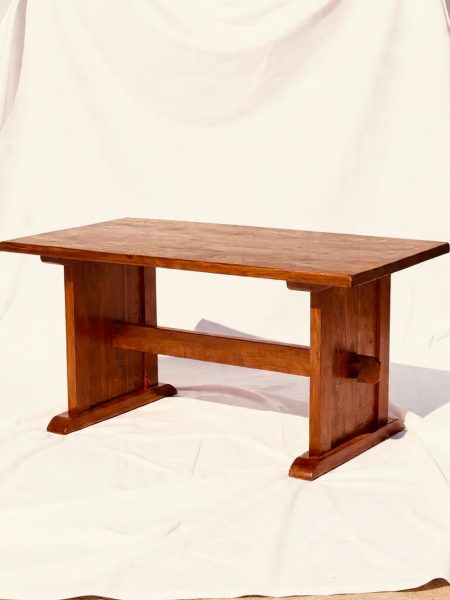 Kloostertafel brutalist eikenhout