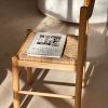Vintage stoel riet hout