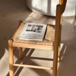Vintage stoel riet hout
