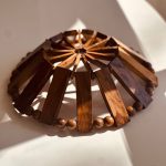 Vintage Fruitmand Broodman Teakhout Kralen 2