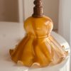 intage Hanglamp Opaline Amberkleurig