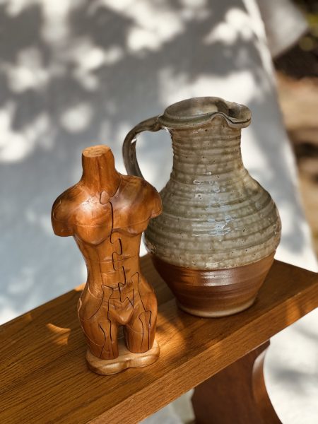 Beeldje Torso Man Hout