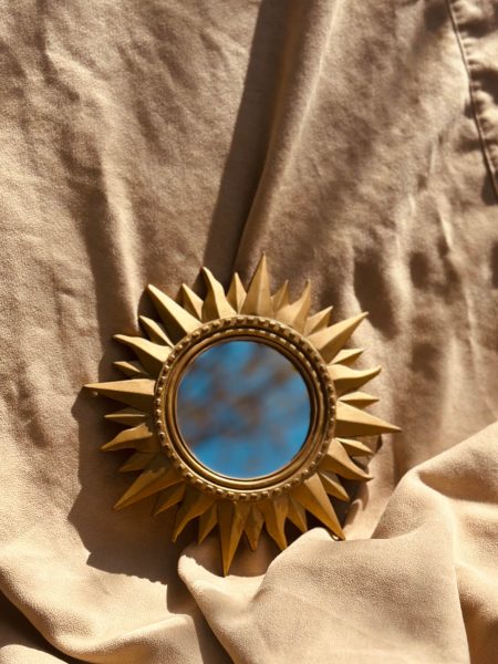 Spiegeltje zon sunburst goud