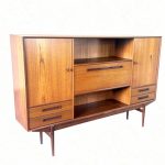 Vintage Highboard Kast Teak Midcentury Wandmeubel