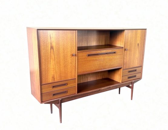 Vintage Highboard Kast Teak Midcentury Wandmeubel