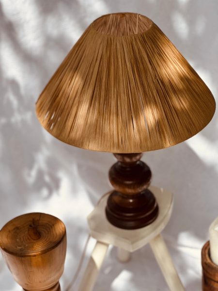 Vintage Lamp Hout Japandi Wabi Sabi