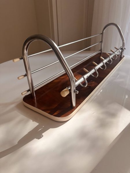 Midcentury Modern Kapstok Chrome Hoedenrek 78 cm