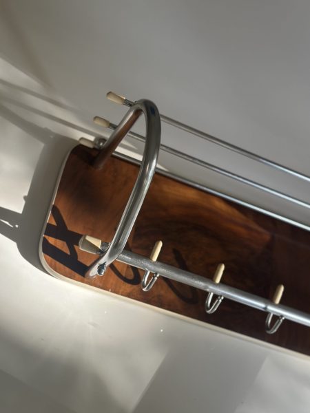 Midcentury Modern Kapstok Chrome Hoedenrek 78 cm